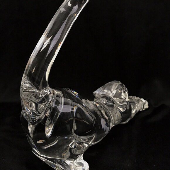 Vintage LENOX Crystal Glass Cat Panther Stretching Figurine 1994 Germany - Picture 11 of 12